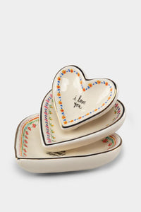 Dish Set - I Love You (Heart Shaped)