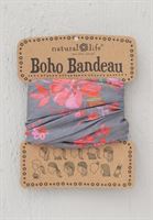 Boho Bandeau - Grey Pink Floral