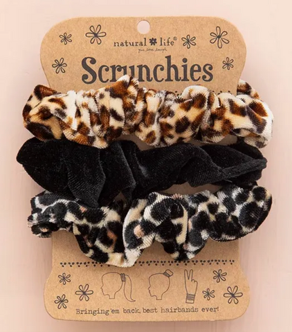 Scrunchie - Velvet Leopard Scrunchies